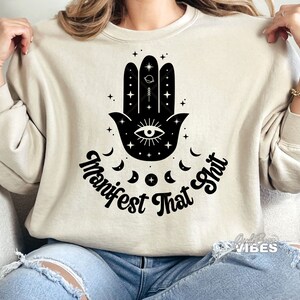 Manifestation, Mainfest That Shit svg, Motivations-Svg, Boho-Svg, positiv svg, Inspiration Clip Art, png, dxf, cut-Datei