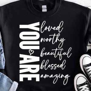 Positivität Affirmation Zitat SVG PNG, Christliches SVG, Schrift, Glaube Png, Gesegnetes SVG, Png, Dxf, Schnittdatei