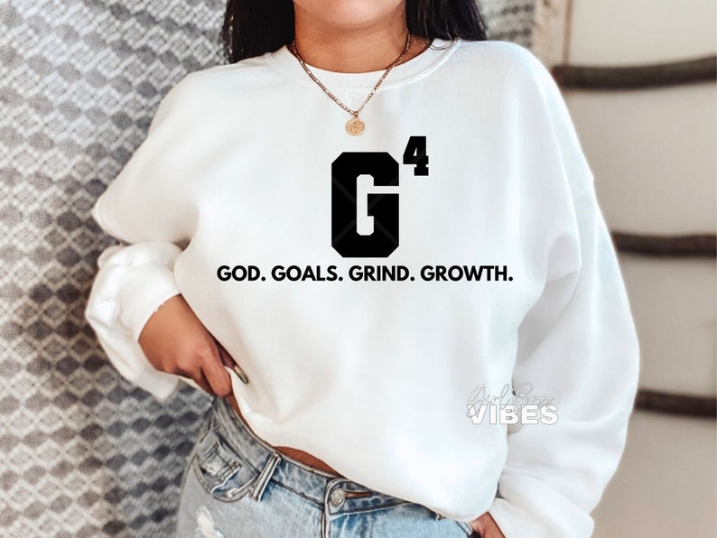 God Goals Grind Growth SVG, Small Business, Christian svg, Scripture, Religious svg, png, dxf, cut file image 1