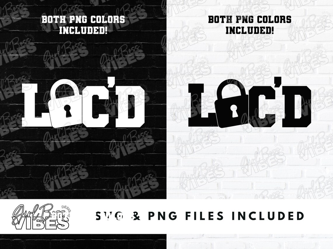 Loc'd SVG PNG DXF File - Etsy