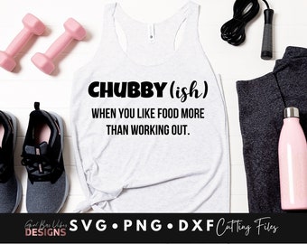 Chubby-ish SVG, Definition SVG, Funny Workout SVG, png, dxf Cut File