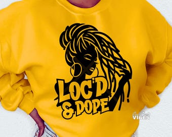 Frau mit Locken SVG, Lok und Dope svg png dxf Datei