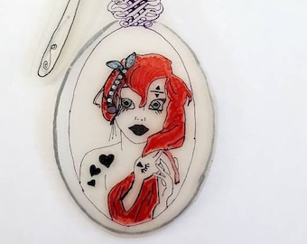 Ariel Keychain, Goth Princess, Disney Inspired, Little Mermaid Keychain