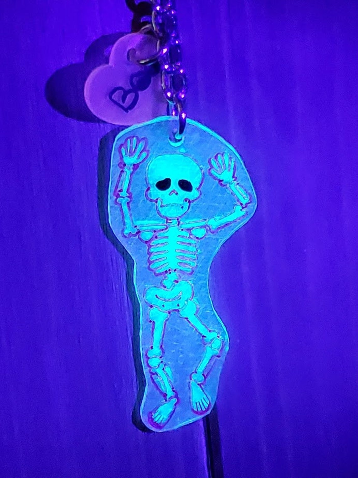 Skeleton Keychain, Halloween Gift, Glowing Keychains, Kids Gifts