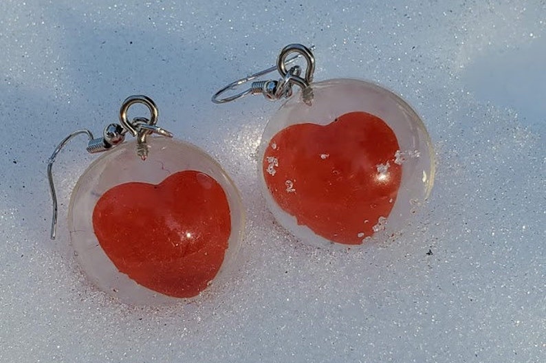 Gifts ready to ship Valentines Day Earrings Heart Bubble Earrings