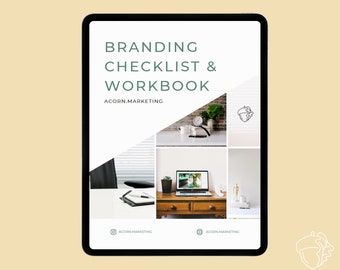 Branding Checklist and Workbook | Brand Development | Business Workbook | Digital Download
