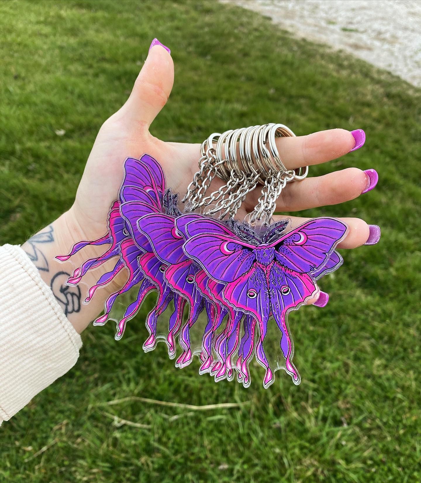 Luna Moth Keychains Etsy