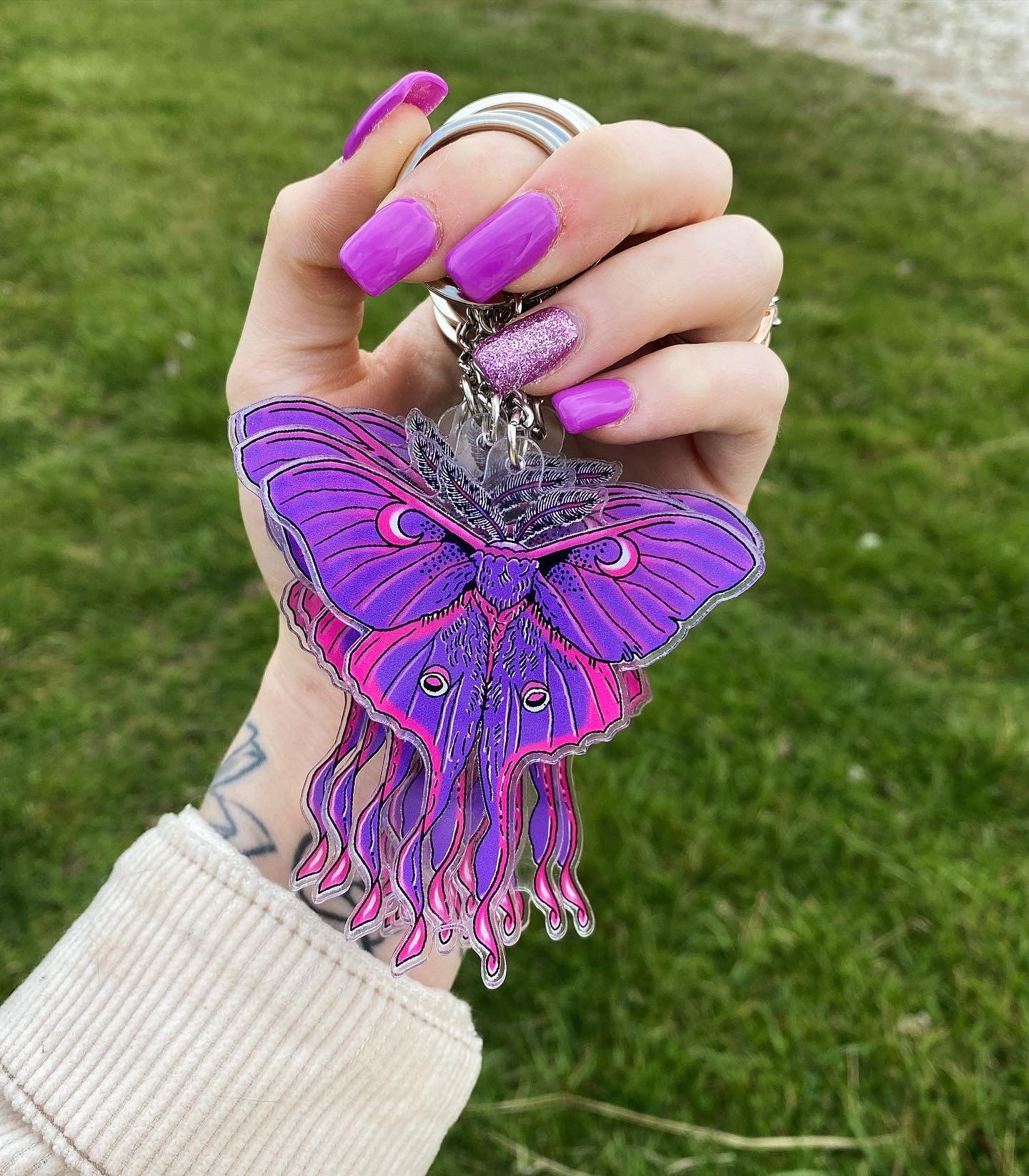 Luna Moth Keychains Etsy