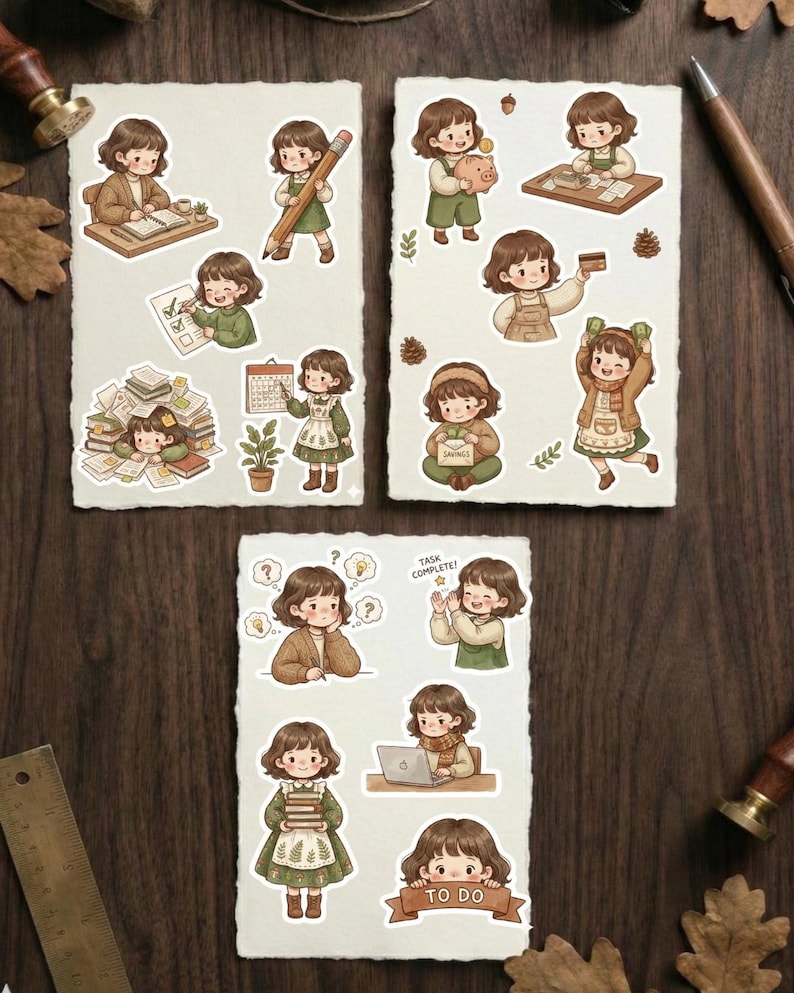 Digitale plannerstickers wilg | Gezellige herfstafdrukbare aquarelstijl | Hygge Style Planning Decoratie afbeelding 1