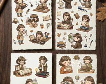 Pegatinas imprimibles de Dark Academia / Colección Willow / Estética vintage, literaria, botánica e histórica / Planificador digital, Bullet Journal