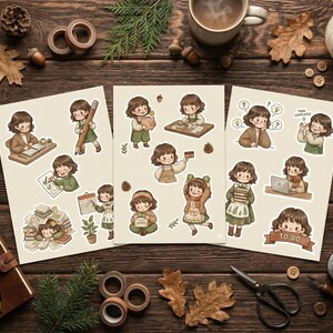 Digitale plannerstickers wilg | Gezellige herfstafdrukbare aquarelstijl | Hygge Style Planning Decoratie afbeelding 2