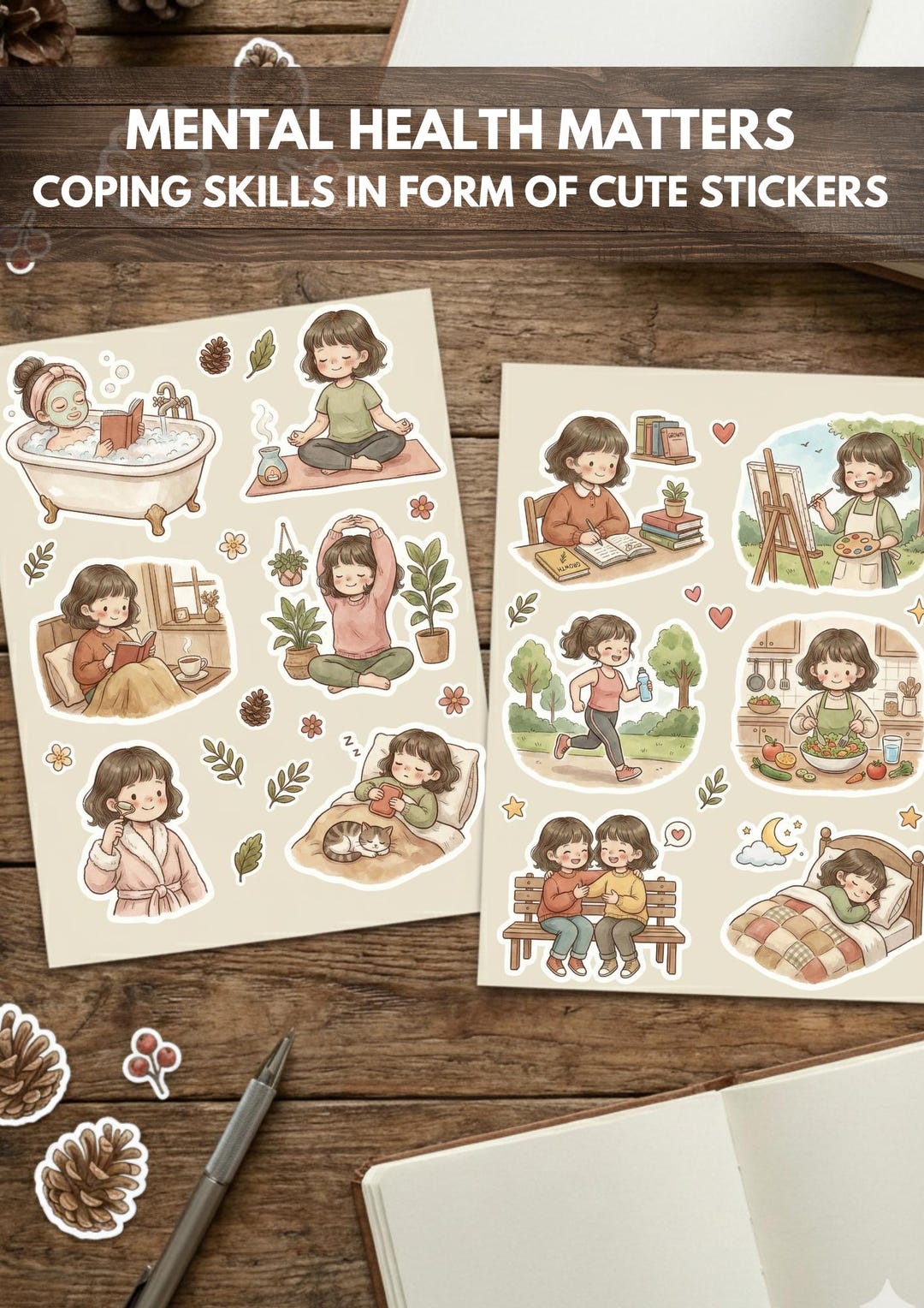 Mental Health Matters Sticker Set – Willow Collection | Emotional ...
