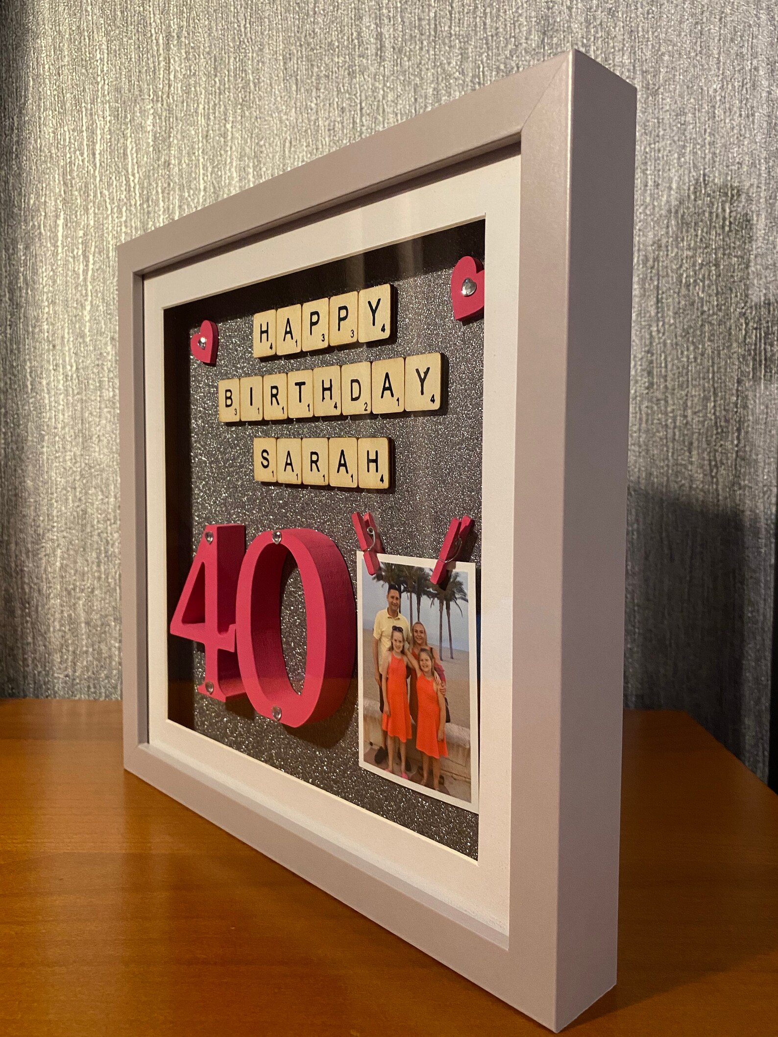Hand Crafted Personalised Happy Birthday Shadow Box Frame Etsy