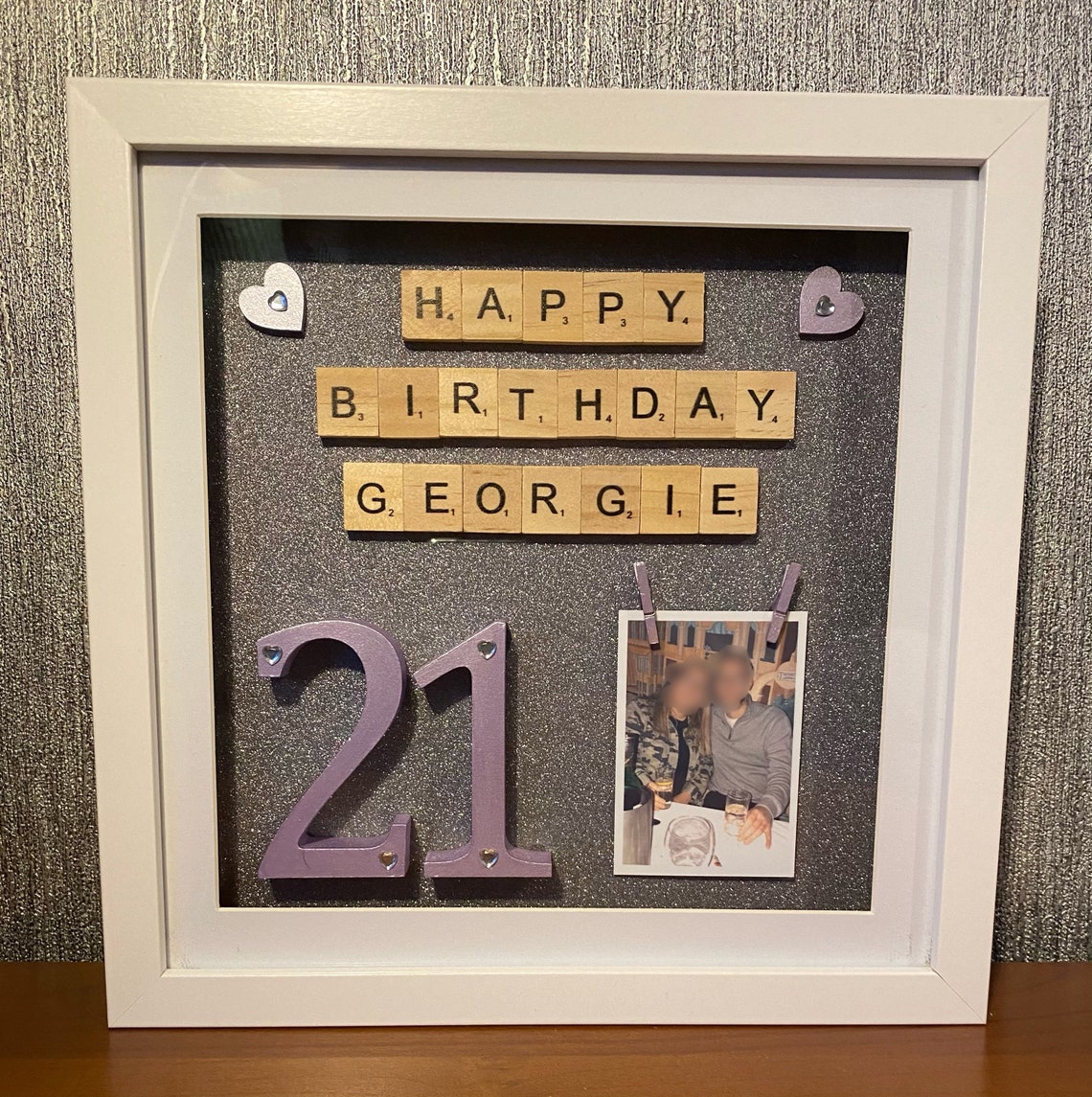 Hand Crafted Personalised Happy Birthday Shadow Box Frame Etsy