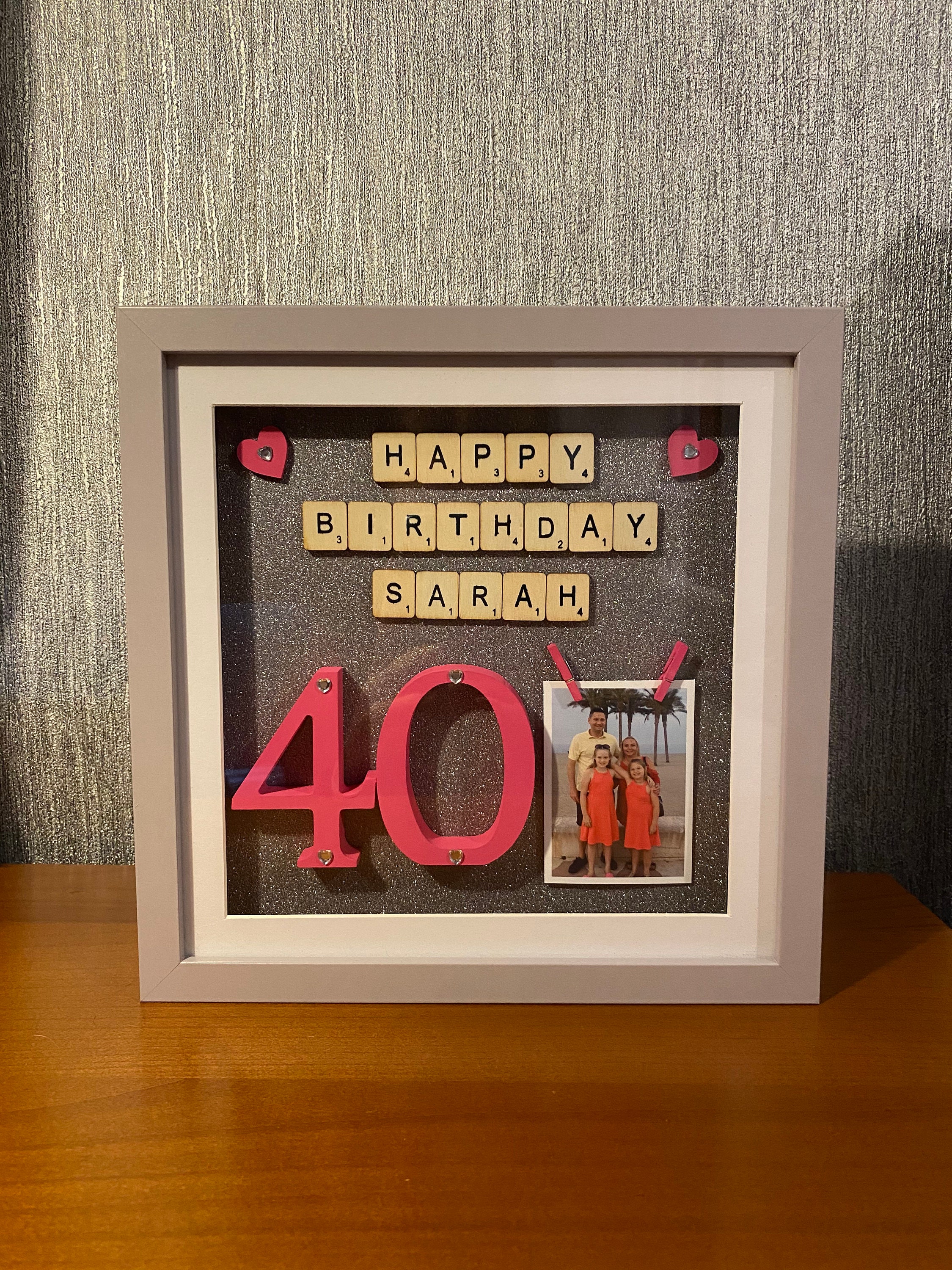Hand Crafted Personalised Happy Birthday Shadow Box Frame Etsy