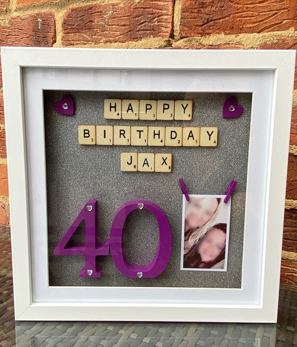 Hand Crafted Personalised Happy Birthday Shadow Box Frame Etsy