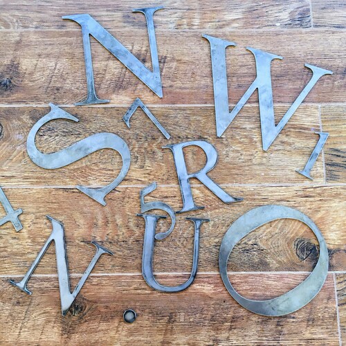 Metal Letters Metal Numbers 3 to 12 Tall Etsy