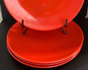 Melamin Rot Speiseteller 4er Set von Precdio Inc. 28 cm