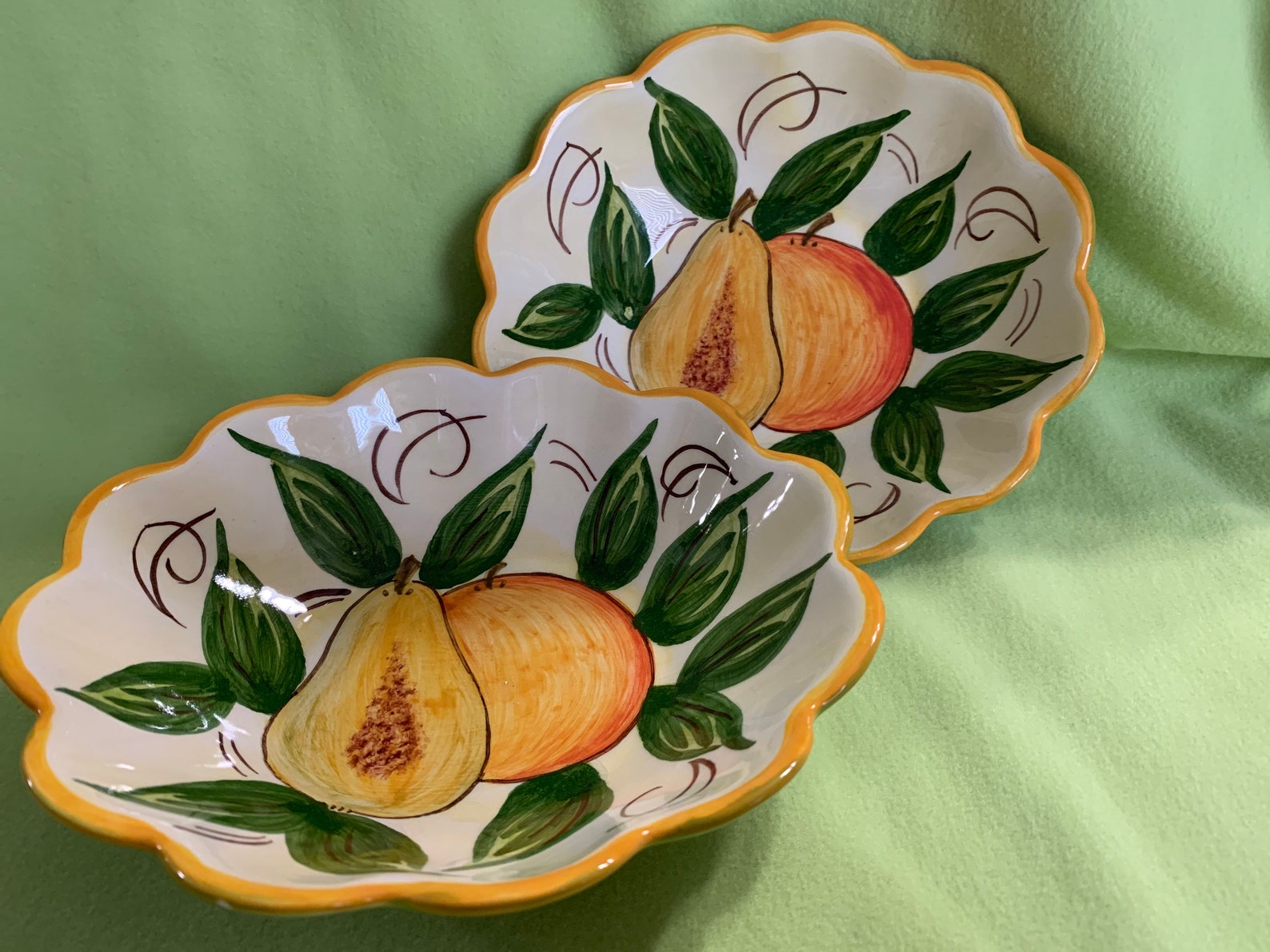Vintage pair of Oval Bowls made In Portugal Etsy