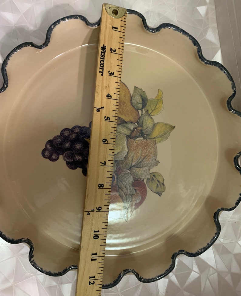 Stoneware Chip N Dip Bowl Set 13 Fruit Design Home and Garden Etsy