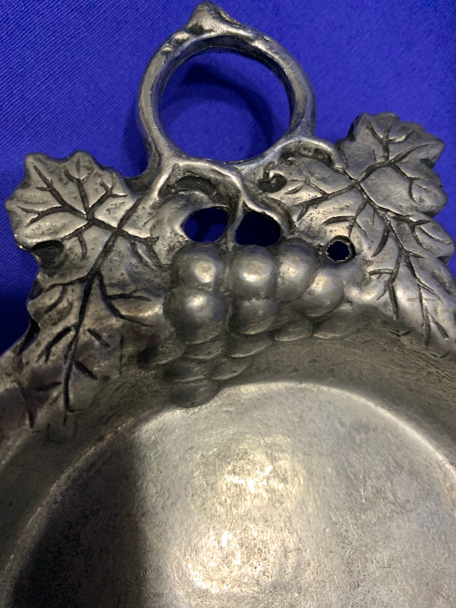 Vintage Pewter Porringer Grape Leaves made in Italy Etsy