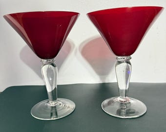 Copa de Martini Colonial Ruby de Gibson, juego de 2