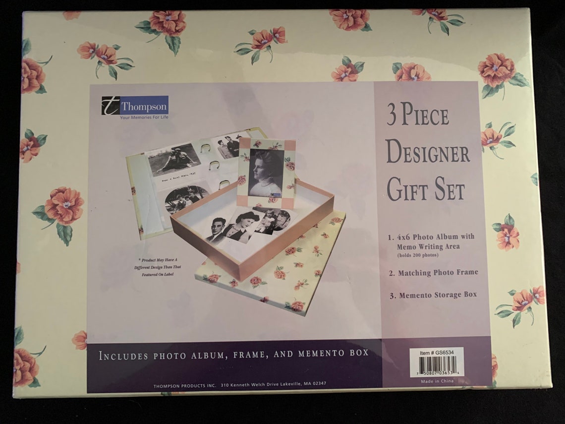 3 Piece Designer Photo Album Gift Set Etsy