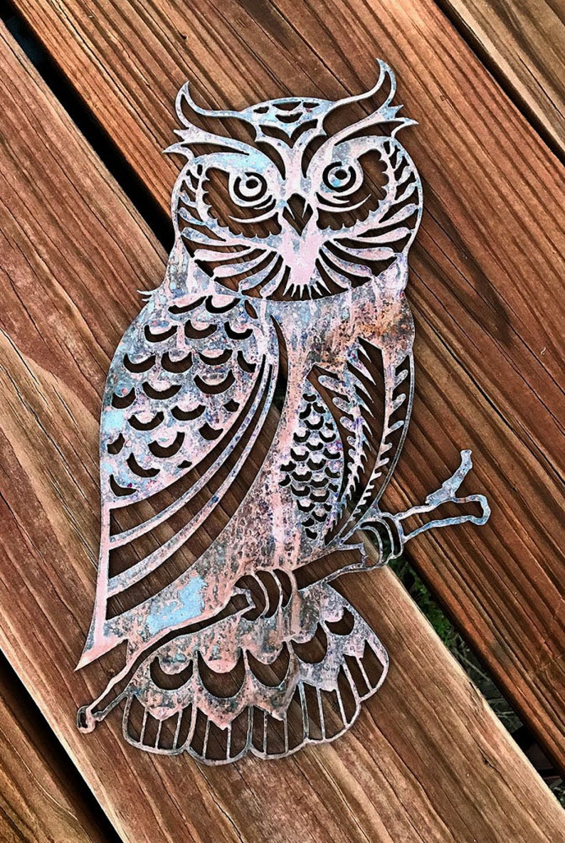 Metal Owl Wall Art Etsy