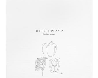 Bell Pepper Plant Tea Towel