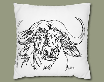 BUFFALO Square Poly Canvas Pillowcase