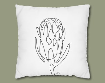 Protea Square Poly Canvas Pillowcase