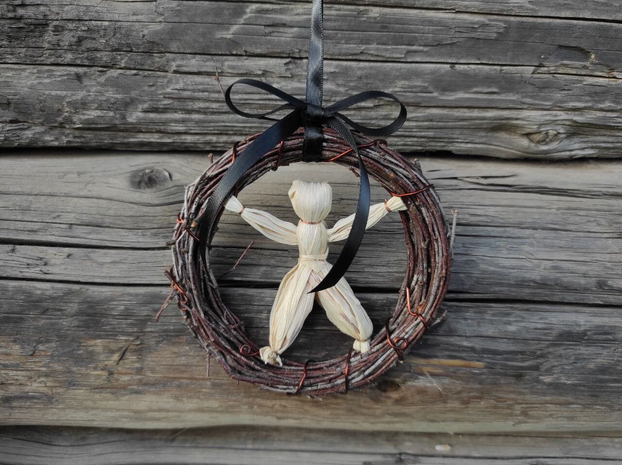 Mini Wreath Corn Husk Doll Voodoo Doll Harvest Doll Etsy