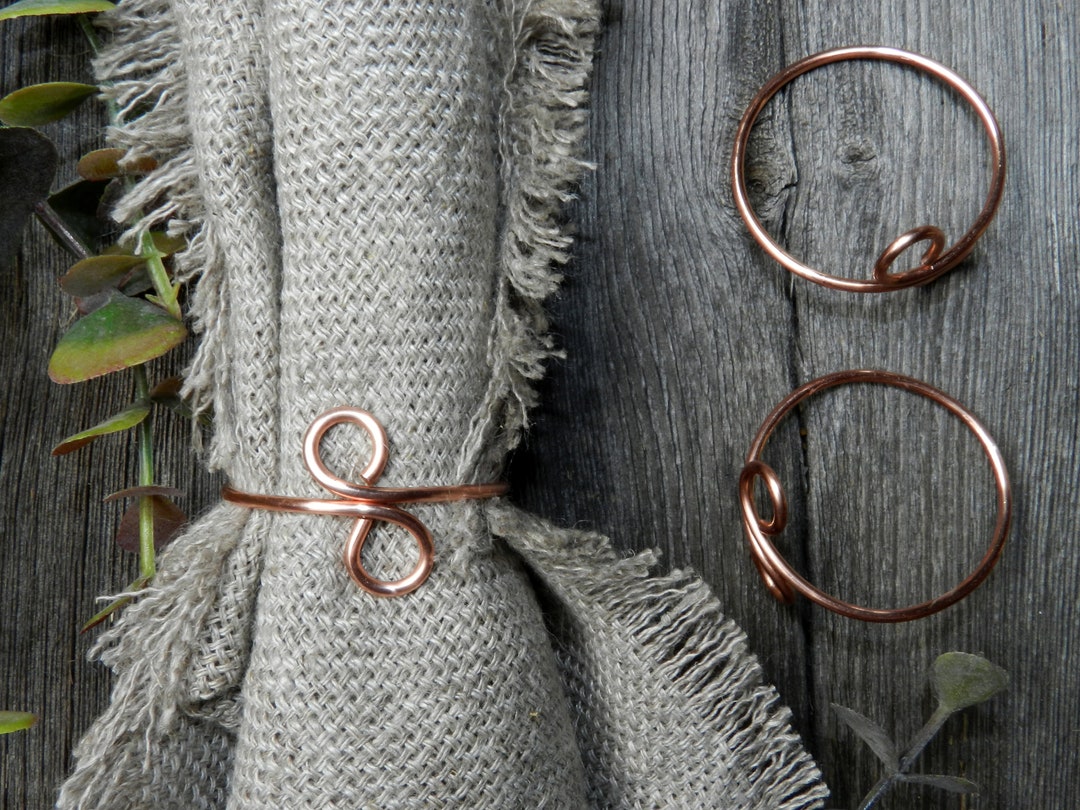 Wire Napkin Rings Cooper Napkin Rings Wedding Napkin Rings Rustic