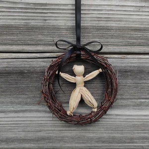 Mini Wreath with Corn Husk Doll
