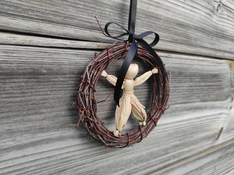 Mini Wreath Corn Husk Doll Voodoo Doll Harvest Doll Etsy