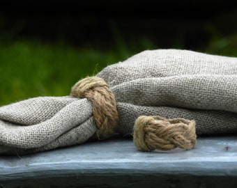Jute Napkin Rings: Rustic Burlap, Shabby Chic - 3x3 cm