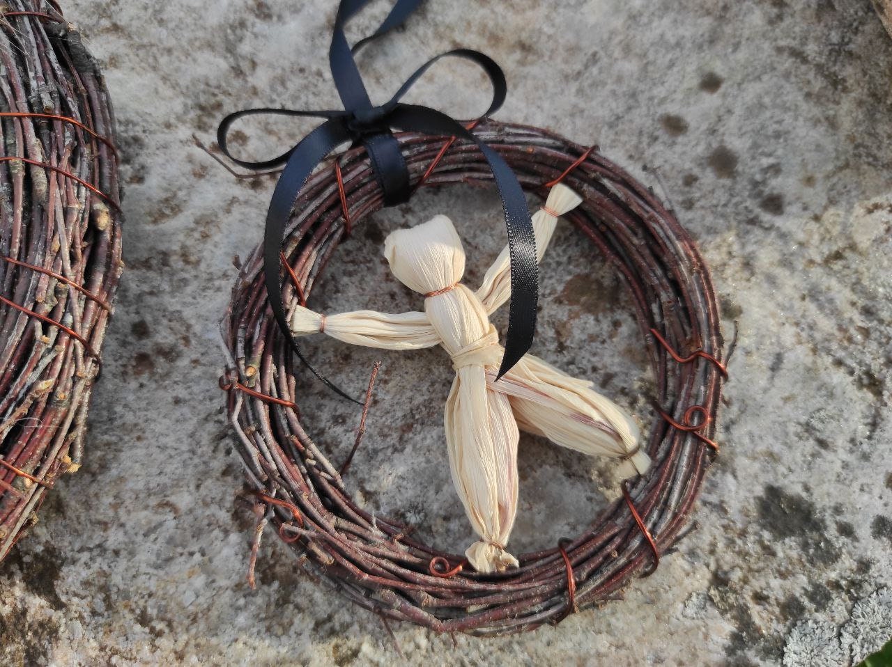 Mini Wreath Corn Husk Doll Voodoo Doll Harvest Doll Etsy