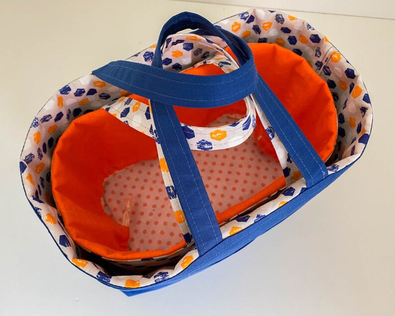 Knitting project bag sewing PATTERN PDF Handbag 2 sizes Etsy