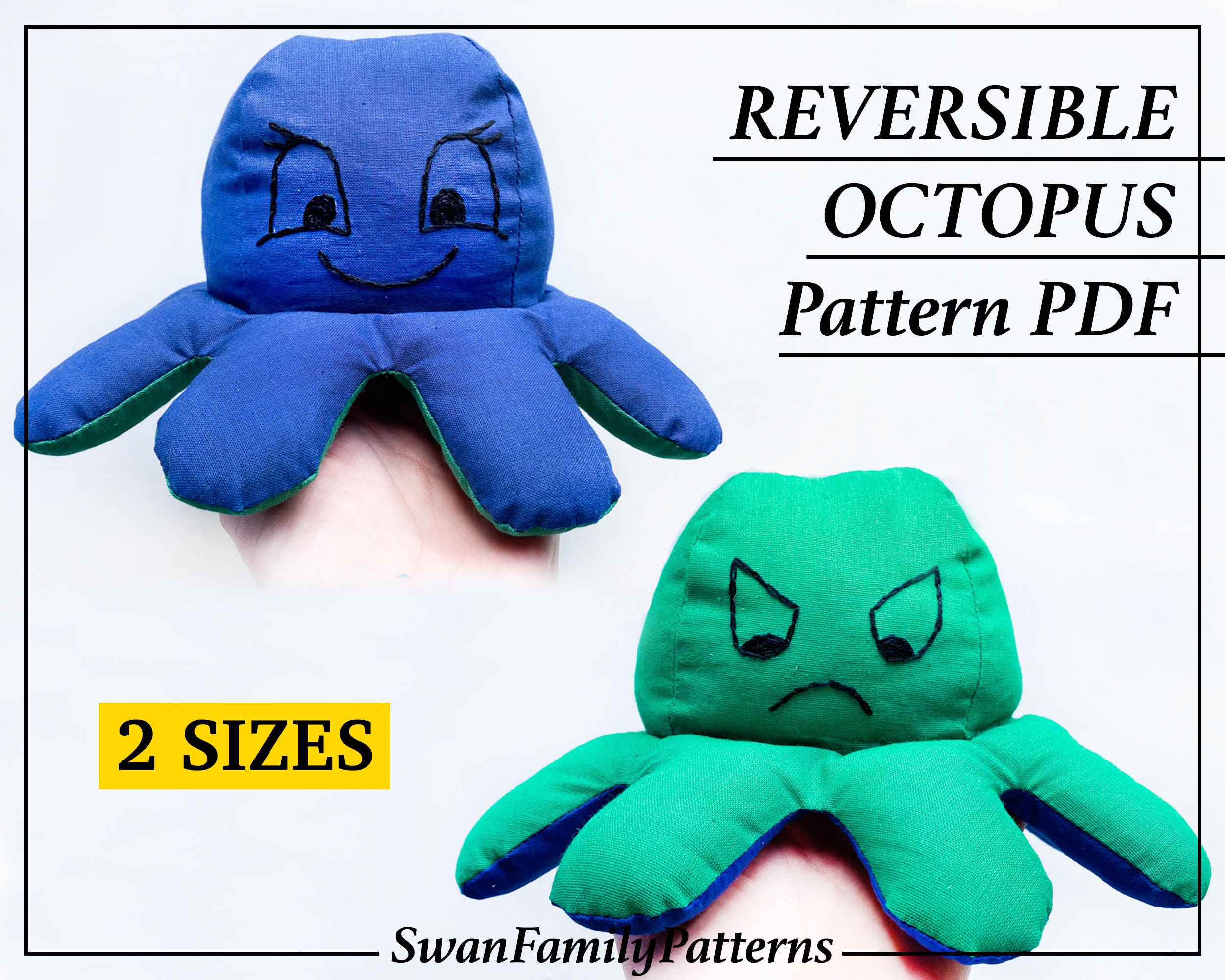 Octopus Plush SEWING PATTERN Reversible Octopus PDF Pattern Etsy octopus-plush-sewing-pattern-reversible-octopus-pdf-pattern-etsy