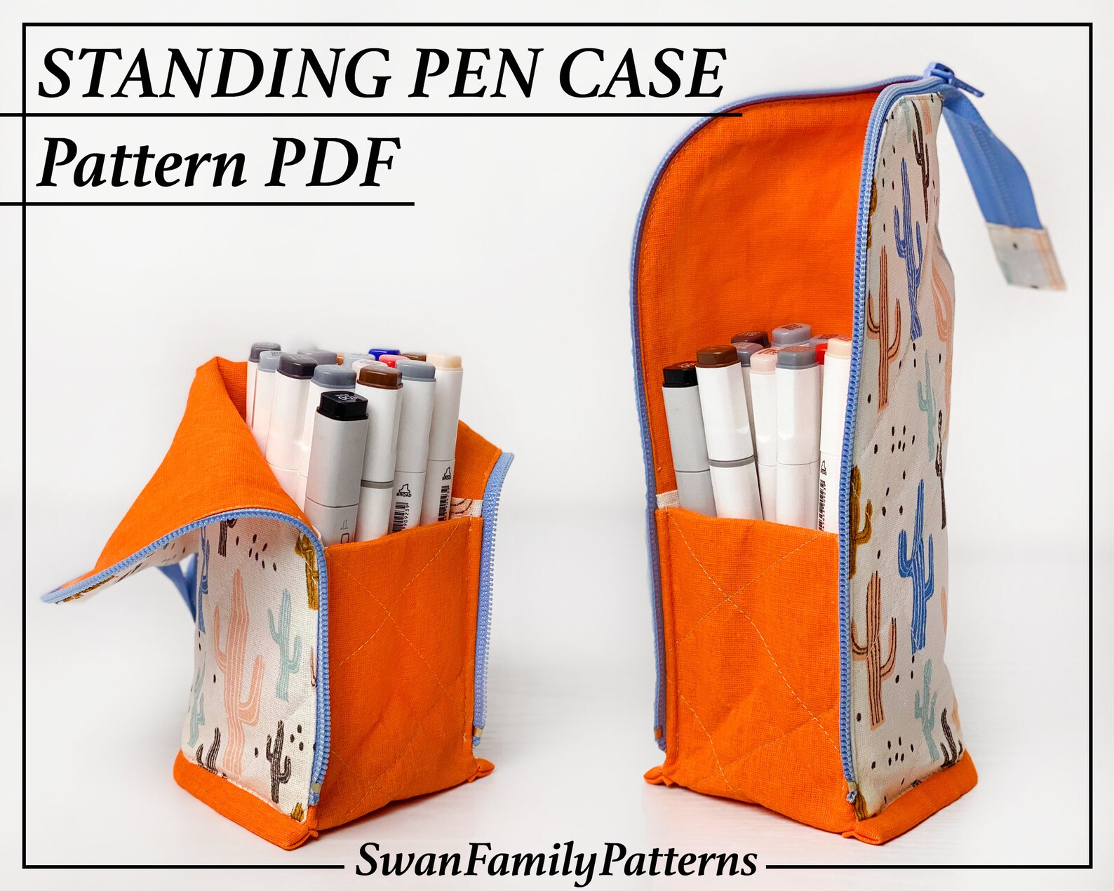 Standing pencil case PATTERN PDF Pencil holder Japanese Etsy