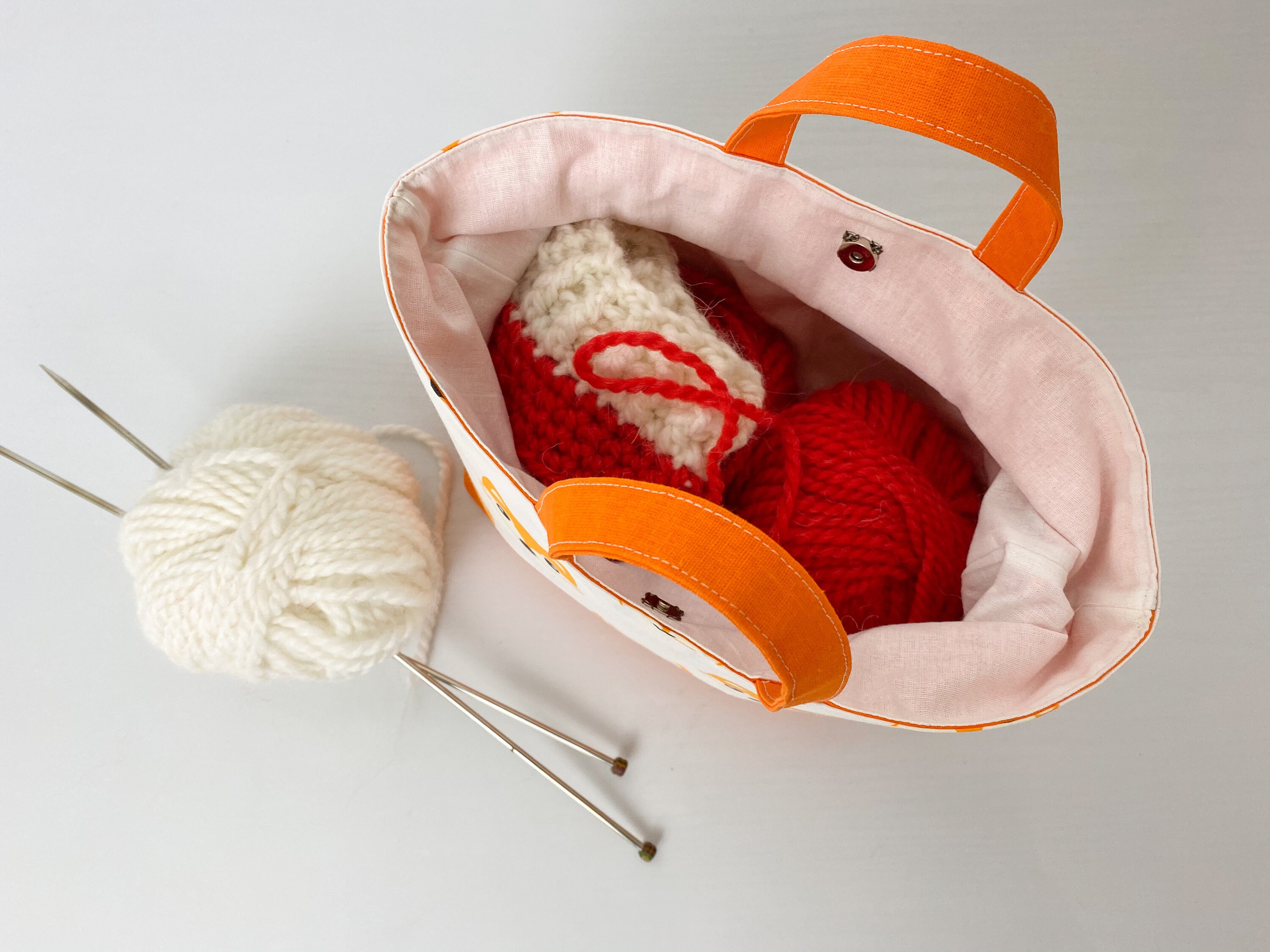 Knitting Project Bag Sewing PATTERN Slide Down Bag PDF Etsy