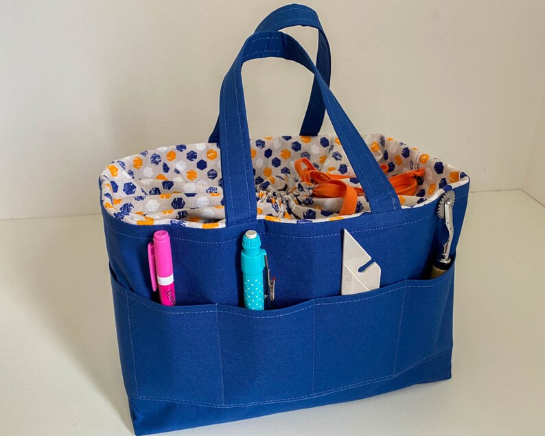 Knitting project bag sewing PATTERN PDF Handbag 2 sizes Etsy