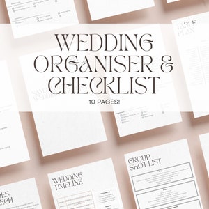 Wedding Planning Checklist | Wedding Timeline | Wedding Planner Printable | Wedding Planner Organiser | Bride Checklist | Instant Download