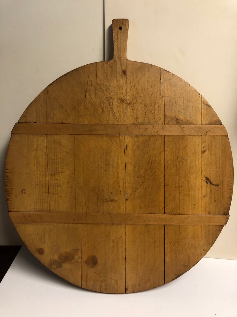 Frühes primitives großes rundes Brot/Teigbrett mit Latten | Etsy