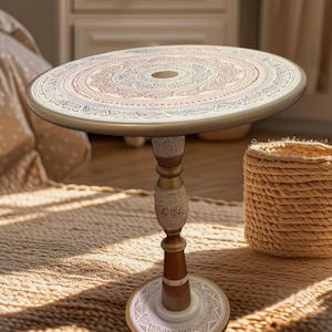 Hand Painted Lacquer Art Work /Naqsheen Art Work Coffee Table ,Corner Table ,Made With Quality Wood