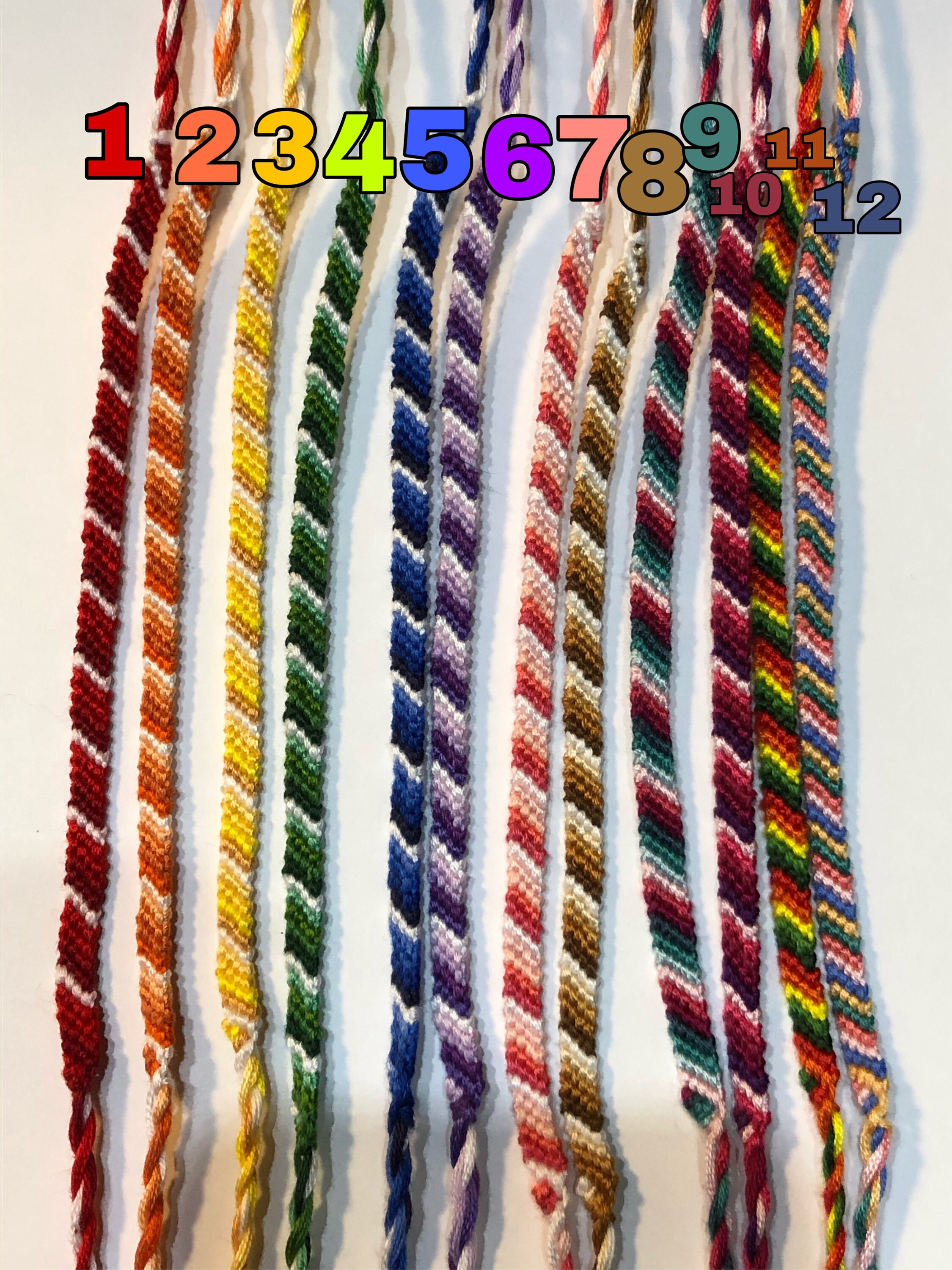 Minimalist Candy Stripe Friendship Bracelet Etsy