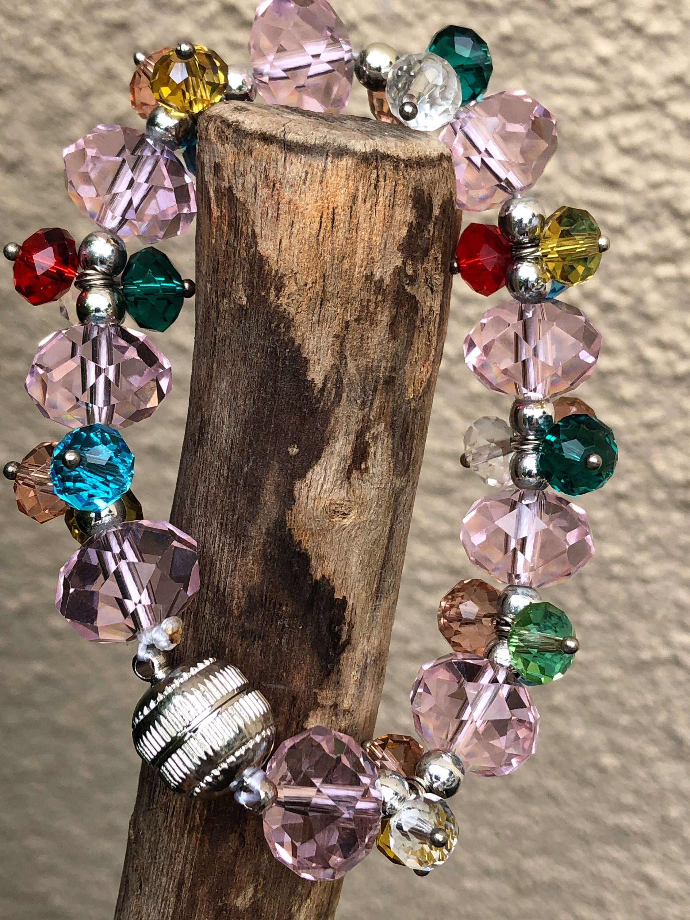 Handmade Crystal bracelet beaded sterling cute string Etsy