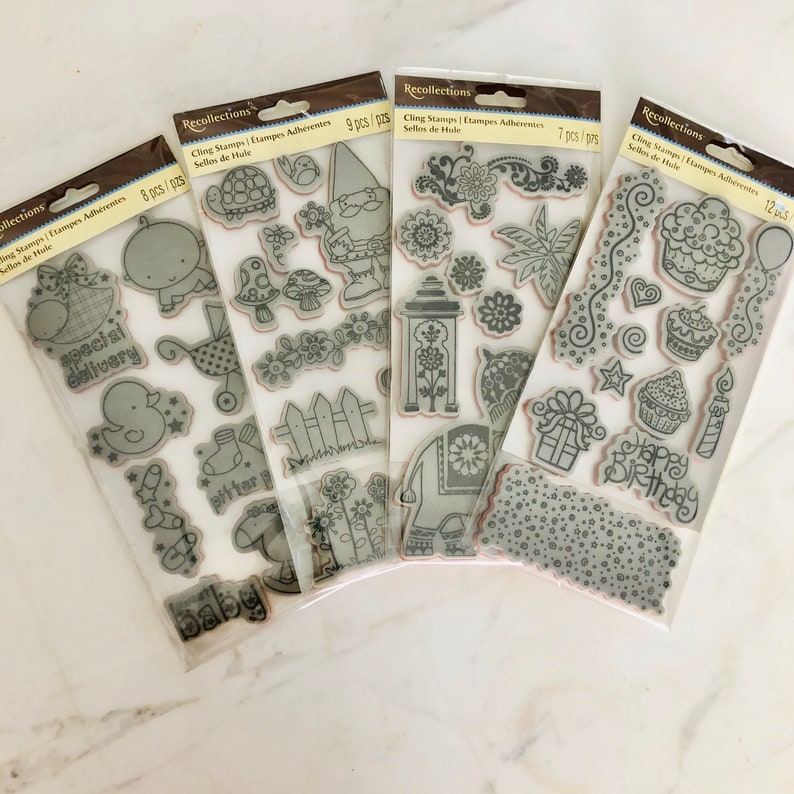 Recollections Cling Stamp Sets Rubber Stamps Stamps Etsy