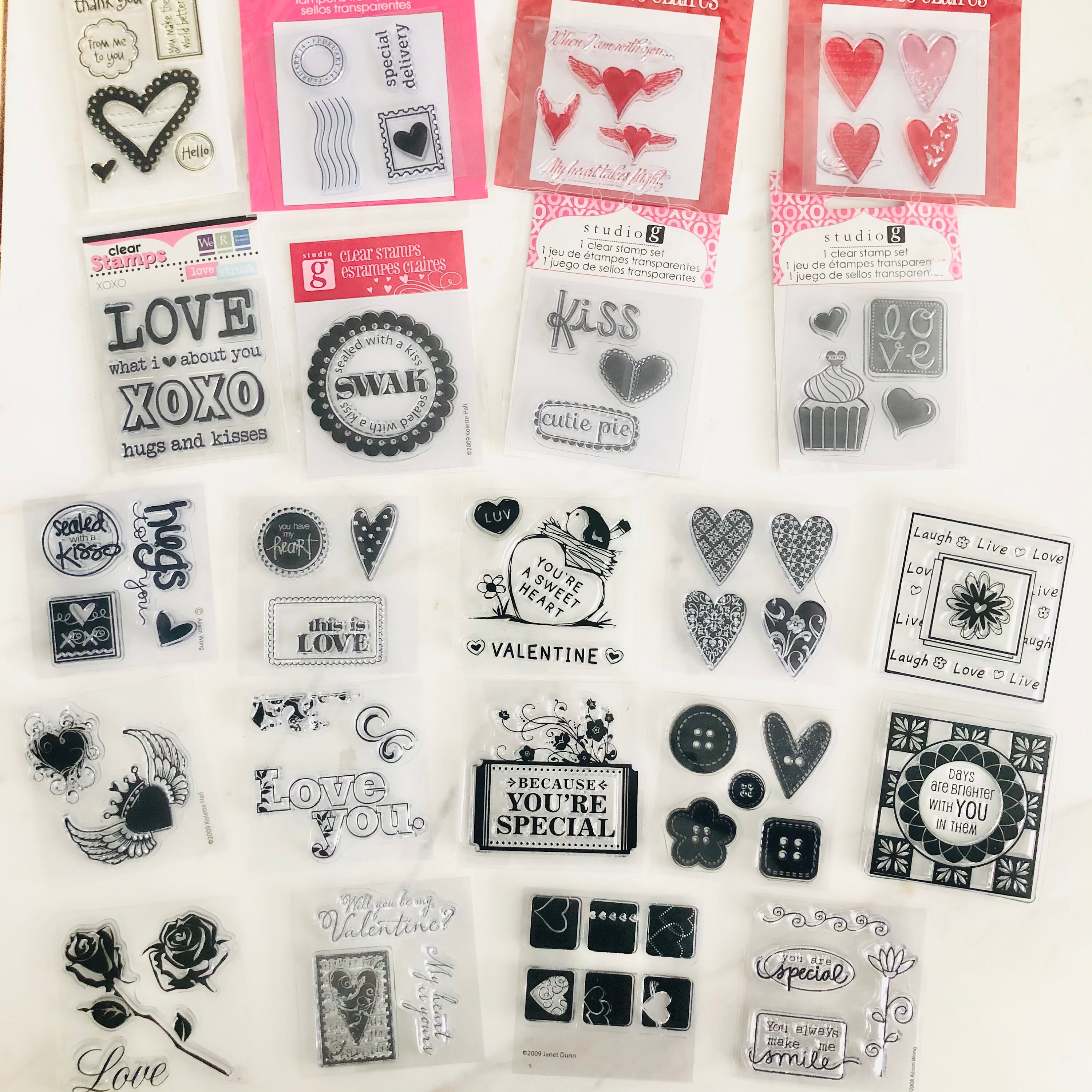 Studio G Clear Stamps Valentines Day Stamps Rubber Stamps Etsy