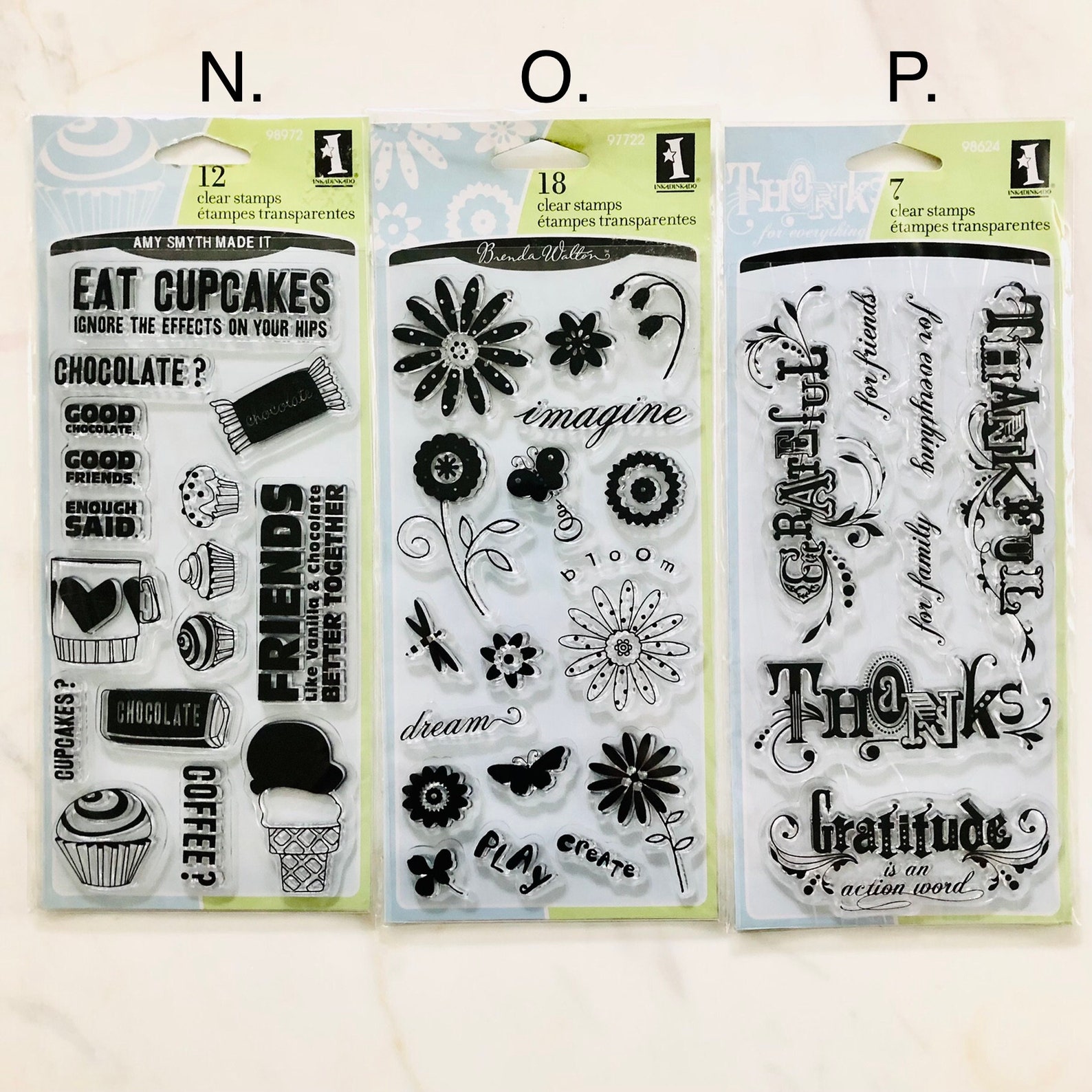 Inkadinkado Stamp Sets, Clear Stamps, Stamps, Scrapbooking Supplies